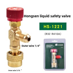 Hosen Charging Valve with Safety Release,Universal for R410A/R134a Refrigerant,Low-Pressure Stop Valve Car AC System,Accessories