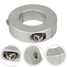 1PCS Clamp Ring Collar Double Split 6mm To 40mm Inside Diameter Shaft Collar Clamp Shaft Clamp Bearing Backstop Ring Silver