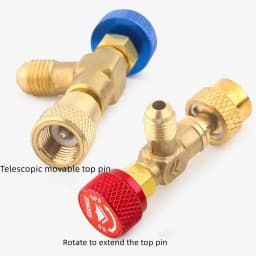 1pc Refrigeration Air Conditioning Charging Valve Adapter 1/4''-5/16'' R410 R32 Copper Control Valve Refrigerant Charging Hose