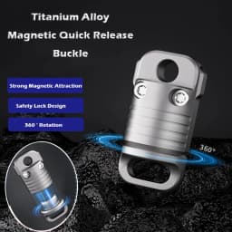 Titanium Alloy Magnet Quick Release Keychain 360° Rotatable Buckle Anti Stripping Dog Walking Buckle Safety Lock Design