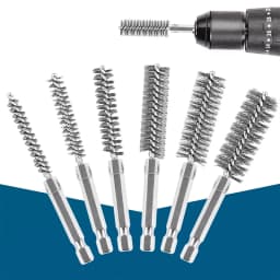 6Pcs Stainless Steel Wire Brush,Drilling Cleaning Brush Set, 1/4 Inch Hexagonal Handle, Grinding Polishing Rust Removal Tools