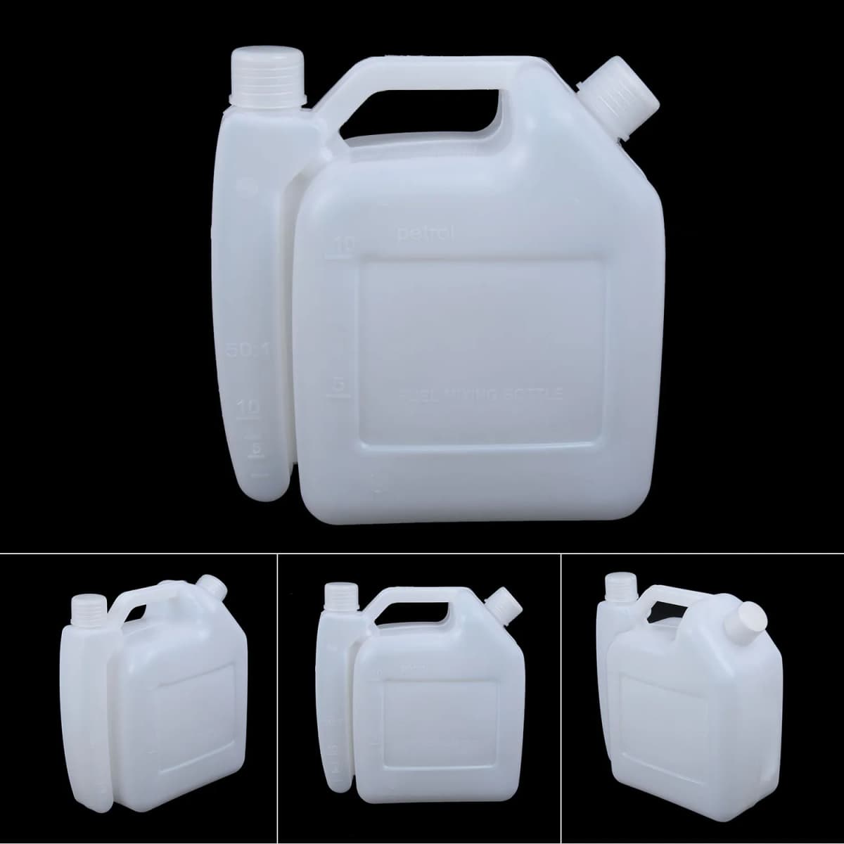 1L Oil Pot Petrol Fuel Mixing Bottle Tank Fuel Container 50:1 25:1 For Chainsaws Lawn Mowers Line Hammers Garden Power Tool Part