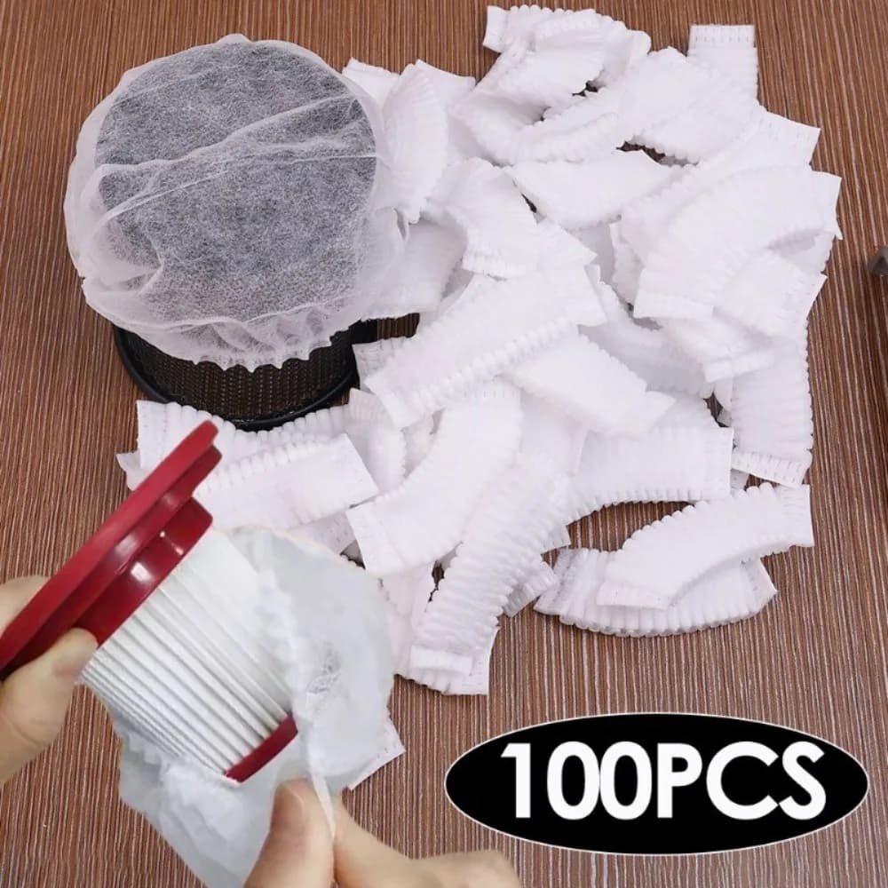 100PCS Disposable Vacuum Cleaner Filter Protective Cover Non-woven Fabric Dust Collection Filter Cover For Vacuum Cleanner