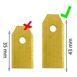 Get Perfect Cutting Results and Long Lasting Performance with These 43mm Stainless Steel Blades for Robotic Lawn Mowers