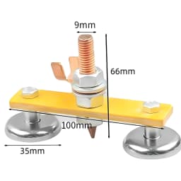 Welding Magnet Head Magnetic Welding Fix Ground Clamp Single/Double Strong Magnetic Weldings Support for Electric Welding Ground