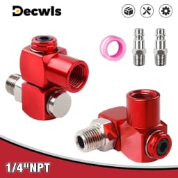 1/4" NPT Connector, 360° Swivel Air Hose Connector,Home Air Pipe Interface, Air Compressor Accessories,Air Tools, Pipe Interface