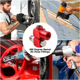 1/4" NPT Connector, 360° Swivel Air Hose Connector,Home Air Pipe Interface, Air Compressor Accessories,Air Tools, Pipe Interface