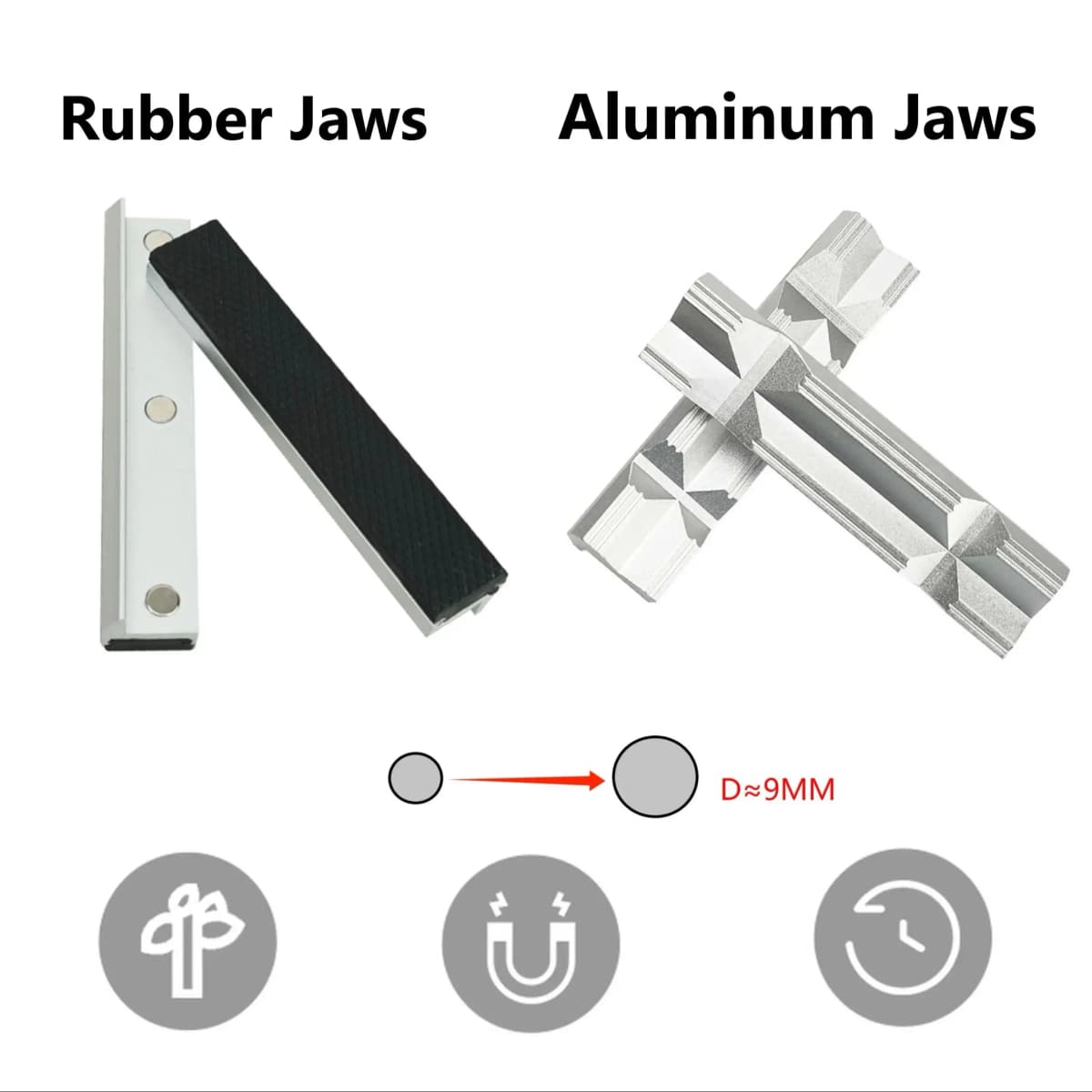 Vise Magnetic Protective Cover 4-8'' Jaws Protect Cover Aluminium Alloy Rubber Hand Tools Bench Vise Protector Accessories