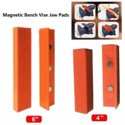 2pcs 4/5/6 Inch Magnetic Soft Pad Jaw Plain Weave/V Shaped For Metal Vise Bench Machine Tools For Metal Vise Bench Machine Tools