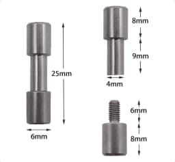 10 Sets of 6*4mm Stainless Steel Corby Bolts Fasteners Tactical Lock Rivets, Knife DIY Tool Handle Fastener EDC Knife Screw