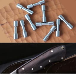 10 Sets of 6*4mm Stainless Steel Corby Bolts Fasteners Tactical Lock Rivets, Knife DIY Tool Handle Fastener EDC Knife Screw