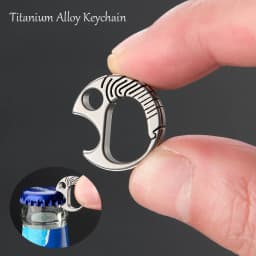 20.5MM Titanium Alloy Goldfish Keychain Buckle Mini Bottle Opener Portable Pendant EDC Tool Backpack Connection Buckle
