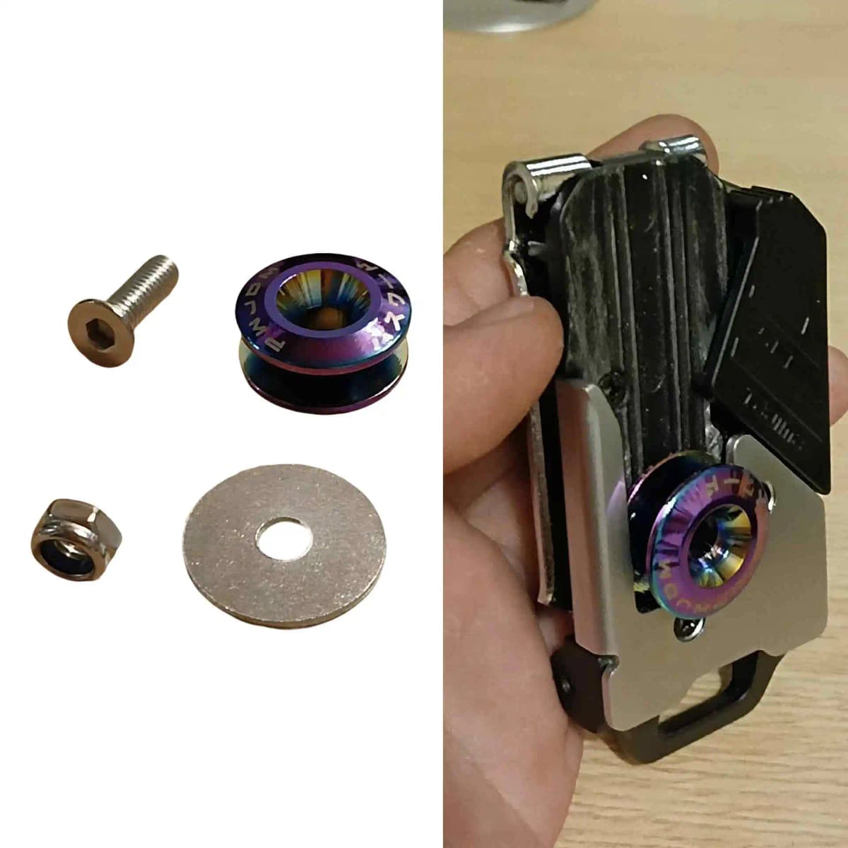 4PCS Alloy Screw Parts Replacement Accessories for Tajima Quick Hanging Belt Clip Tool Bag