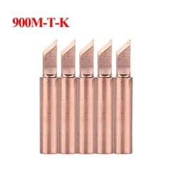 5pcs/set 900M-T Pure Copper Copper Soldering Iron Tip Lead-Free Welding Solder Tip 933.907.951/900M-T-IS/900M-T-1.6D/900M-T-4C