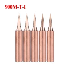5pcs/set 900M-T Pure Copper Copper Soldering Iron Tip Lead-Free Welding Solder Tip 933.907.951/900M-T-IS/900M-T-1.6D/900M-T-4C
