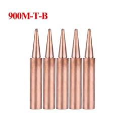 5pcs/set 900M-T Pure Copper Copper Soldering Iron Tip Lead-Free Welding Solder Tip 933.907.951/900M-T-IS/900M-T-1.6D/900M-T-4C
