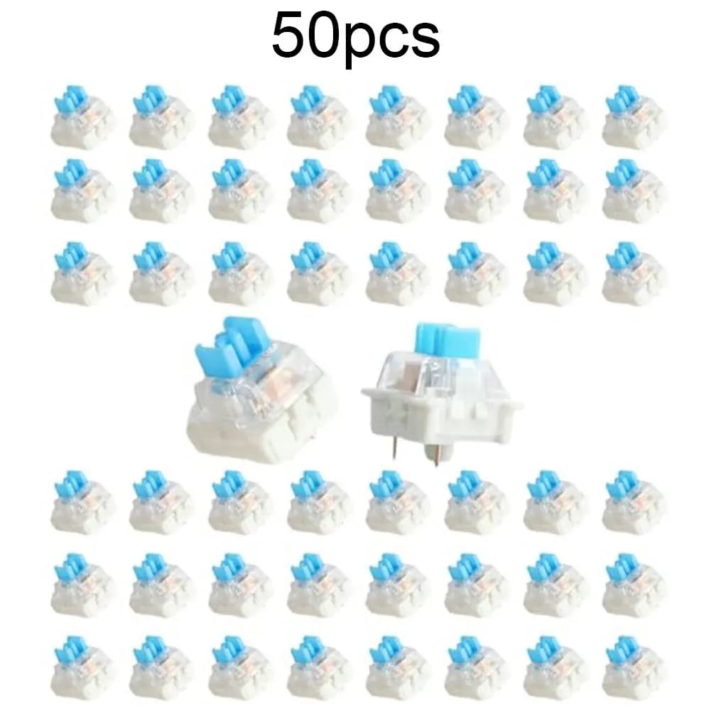 50 PCS Keyboard Switch Keyboard Clicker Key Replacement 3 Pin Tactile Switch Keyboard Replacement Accessories