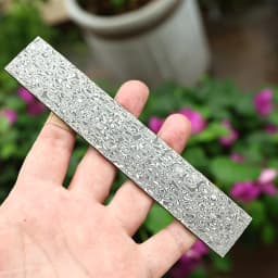 Factory Direct Damascus Steel Strip, Heat Treated & Surface Ground DIY Knife Making Blade Material Chef & Outdoor Knives Wholesa