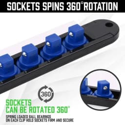 1/4" 3/8" 1/2" Wrench Holders Traight Plastic Universal Socket Organizer Rail Bracket Repair tools Socket Wall Wrench Home Tools