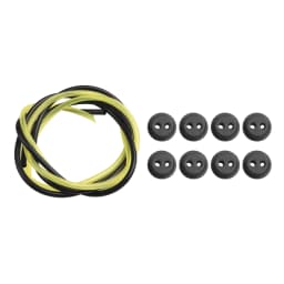 12pcs 2 Holes Fuel Tank Grommet Rubber With Fuel Line Pipe For Brush Cutter Grass Trimmer Engine Part Garden Tool