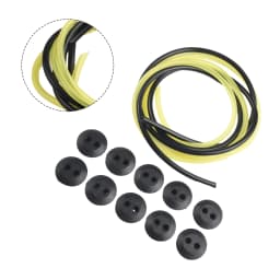 12pcs 2 Holes Fuel Tank Grommet Rubber With Fuel Line Pipe For Brush Cutter Grass Trimmer Engine Part Garden Tool