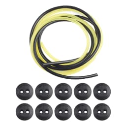 12pcs 2 Holes Fuel Tank Grommet Rubber With Fuel Line Pipe For Brush Cutter Grass Trimmer Engine Part Garden Tool