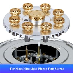 9 PCS Brass Household Stove Nozzles 9 Cores Household Stove Accessories Stove Copper Nozzle Fierce Fire Stove Parts