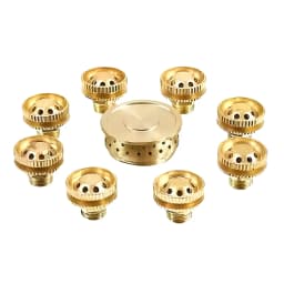 9 PCS Brass Household Stove Nozzles 9 Cores Household Stove Accessories Stove Copper Nozzle Fierce Fire Stove Parts