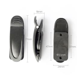 QingGear Black Ratcheting Case Clip Belt Clip Buckle (Pack of 3) Tool Parts DIY Accessory
