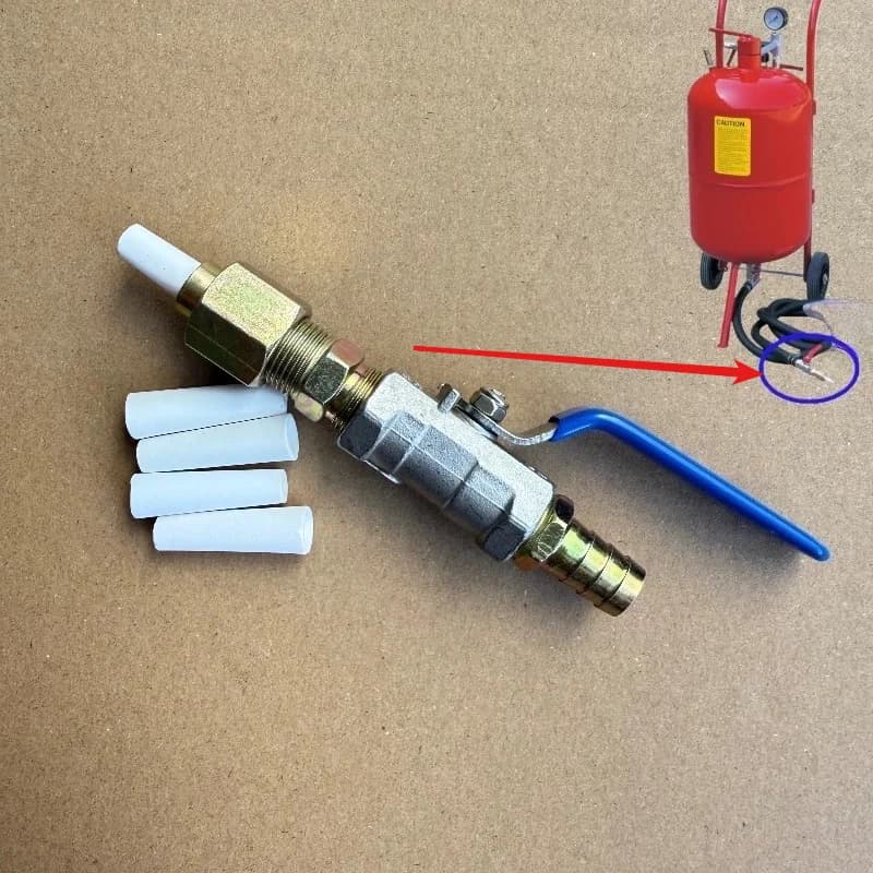 Valve Sandblasting Gun / Sand Spraying Air Tip / Sand Blaster Nozzle for 5 Gallon Sandblast Tanks