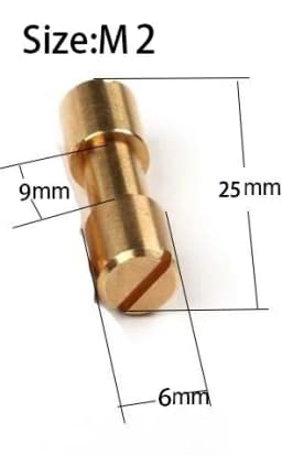 10pieces Brass/stainless Steel Bolts Fastener Screws for DIY Knife Handle Material Screws Lock Knife Shaft Fastener Rivets