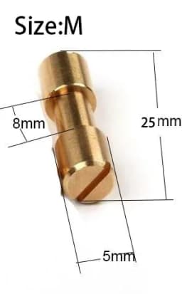 10pieces Brass/stainless Steel Bolts Fastener Screws for DIY Knife Handle Material Screws Lock Knife Shaft Fastener Rivets