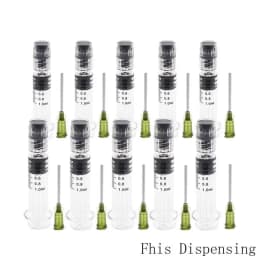 Borosilicate Glass Luer Lock Syringe 1ml Capacity Reusable Heat Resistant Tube for Labs Use Lab with 14G Needles