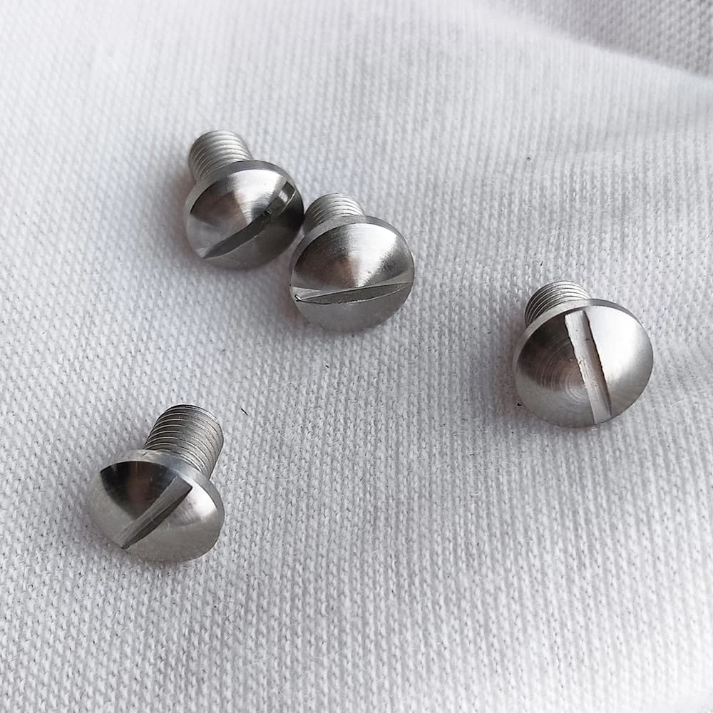 4pieces 416 Stainless Steel CNC Slotted Screws Bolts Kit Replacement for 1911 Grips Model Repair Tool Parts