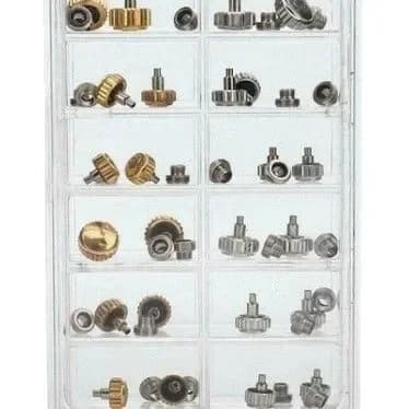 Professional 48PCS Watch Stem Assortment - Organized Repair Kit with Storage Case