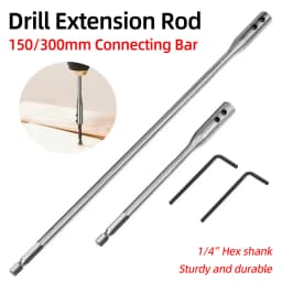 Drill Bit Extension Connecting Rod 150/300mm 1/4” Hex Shank Screwdriver Bit Holder Extension Bars Extender Electric Drill Tools
