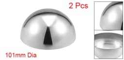 Uxcell 2pcs 304 Stainless Steel Hollow Cap Ball Hemisphere Spheres 32-101mm Dia for DIY Handrail Stair Newel Post Making
