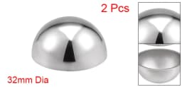 Uxcell 2pcs 304 Stainless Steel Hollow Cap Ball Hemisphere Spheres 32-101mm Dia for DIY Handrail Stair Newel Post Making