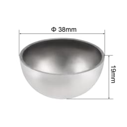 Uxcell 2pcs 304 Stainless Steel Hollow Cap Ball Hemisphere Spheres 32-101mm Dia for DIY Handrail Stair Newel Post Making