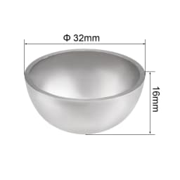 Uxcell 2pcs 304 Stainless Steel Hollow Cap Ball Hemisphere Spheres 32-101mm Dia for DIY Handrail Stair Newel Post Making