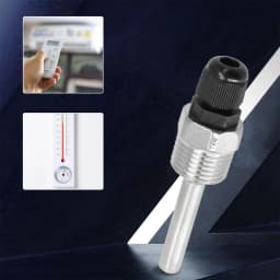 1 Pc 30-200mm Thermowell For Immersion Sleeve Pocket Temperature Sensor Stainless Steel 1/2 BSP G Thread For Temperature Sensor