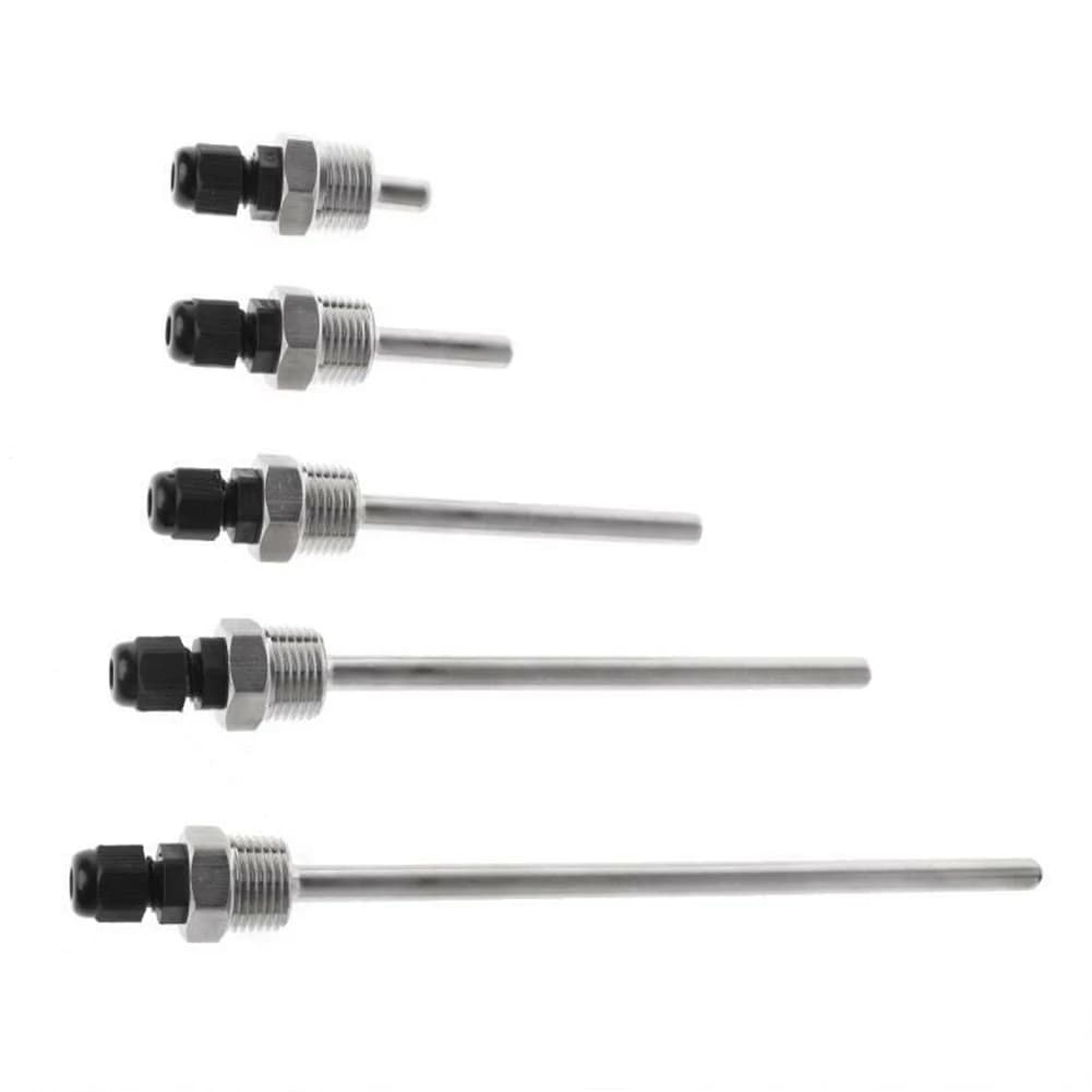 1 Pc 30-200mm Thermowell For Immersion Sleeve Pocket Temperature Sensor Stainless Steel 1/2 BSP G Thread For Temperature Sensor
