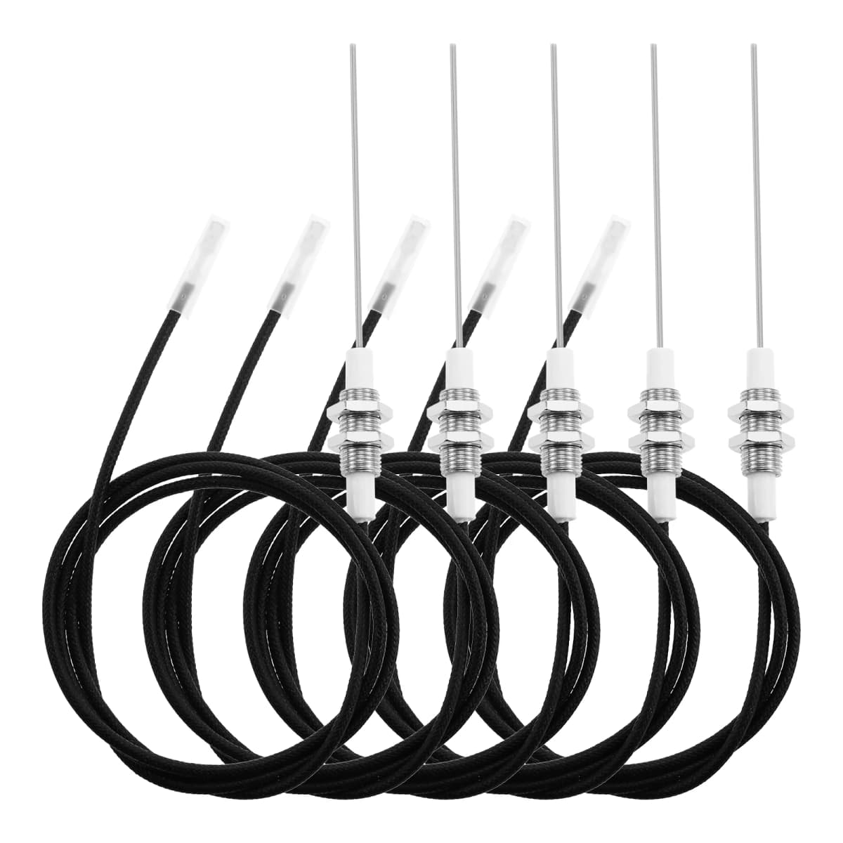 4Pcs Spark Igniter with M10 Threaded Universal Ceramic Electrode Ignition Plug Wire 36inch Fit for Gas Fireplace Oven Heater BBQ