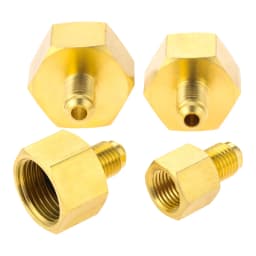 4PCS Brass Pipe Fitting 1/4" SAE Male to 1/2" 1/4" 3/4" 5/8" Female Pipe Reducing Adapter for Air Conditioner A/C Refrigeration