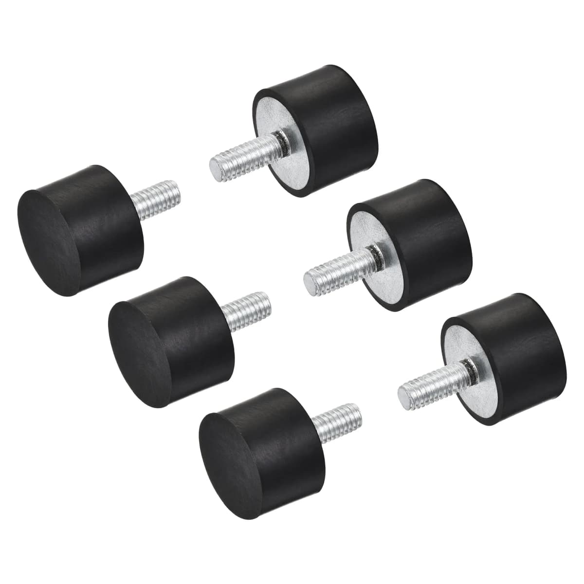 6pcs M4 M5 M6 Male Thread Rubber Shock Absorber Crash Pad Damper Bobbin Mount Isolator Rubber Mounts Vibration Isolators Type VD