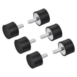 6pcs M4 M5 M6 Male Thread Rubber Shock Absorber Crash Pad Damper Bobbin Mount Isolator Rubber Mounts Vibration Isolators Type VD