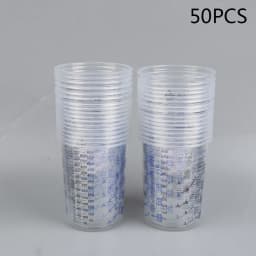 6100ml Plastic Paint Mixing Pots 10/50pcs Calibrated Cups with Measurement Scale for Professional Car Painting Projects