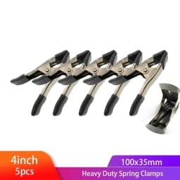 5PCS 4 Inch Steel Metal Spring Clamps 4' Clip Max Jaw Opening 20cm Large Super Heavy Duty Spring Clamp for DIY Woodworking