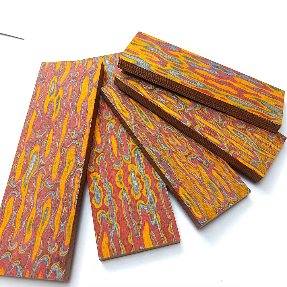 2pieces 3D Color Wood for DIY Knife Handle Making Material DIY Handle Patch Accessories 120x40x8mm