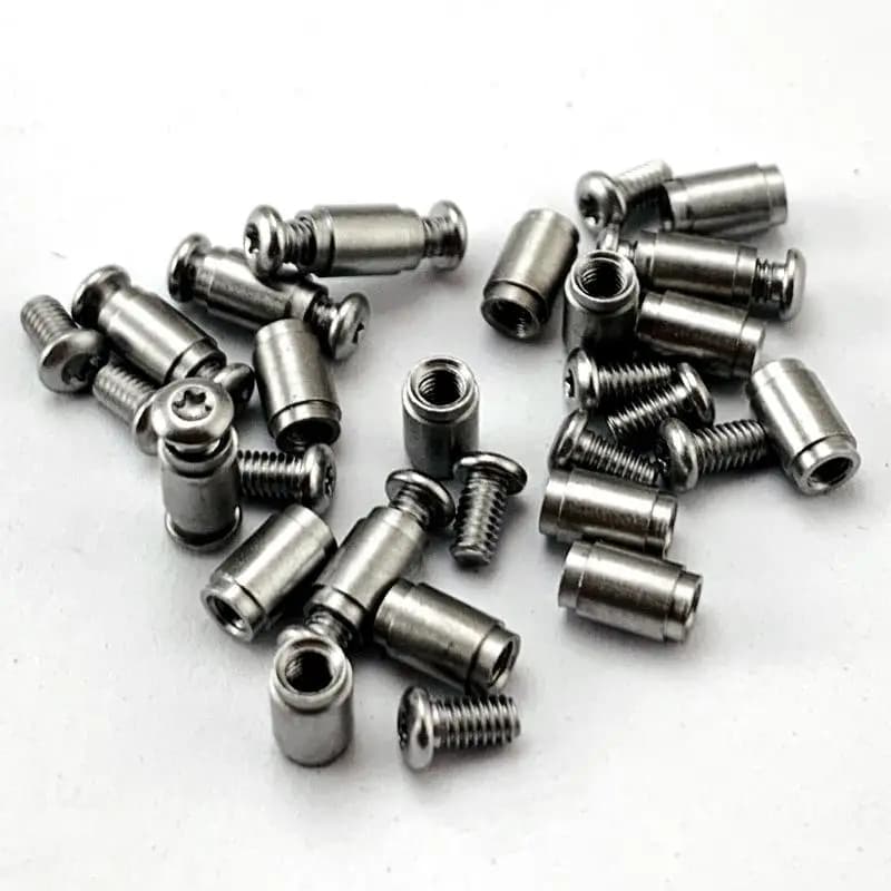 2Pieces Screws Accessories for DIY Folding Knife Support Shaft Screw Folding Knife Backspacer Standoff Tool Making